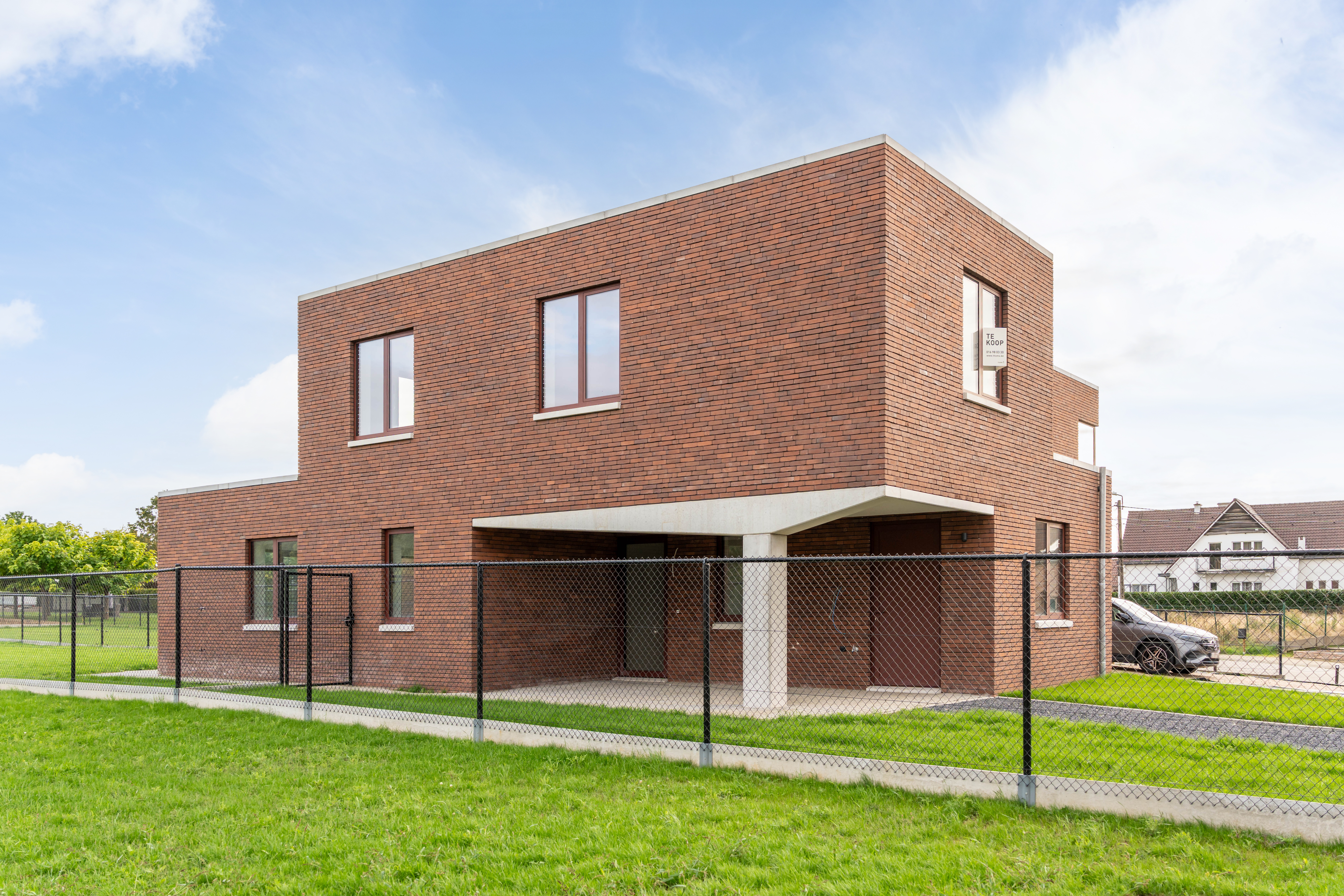 Nieuwbouwwoning Oude Diestse 35 in roodbruine baksteen